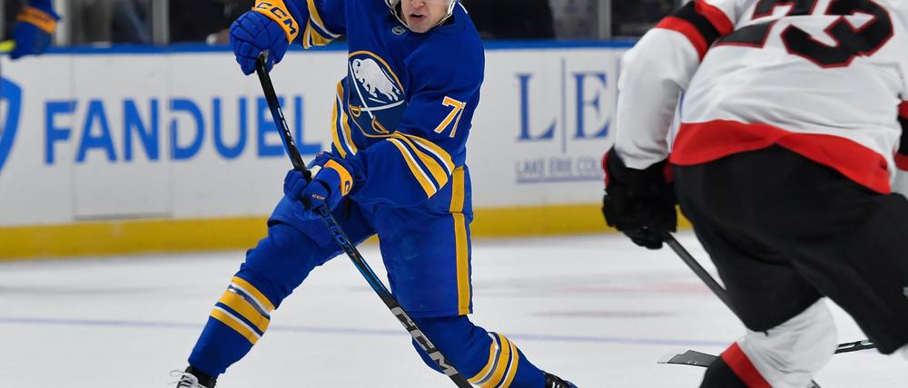 Überzeugte mit zwei Toren und einer Vorlage: Nationalspieler JJ Peterka von den Buffalo Sabres