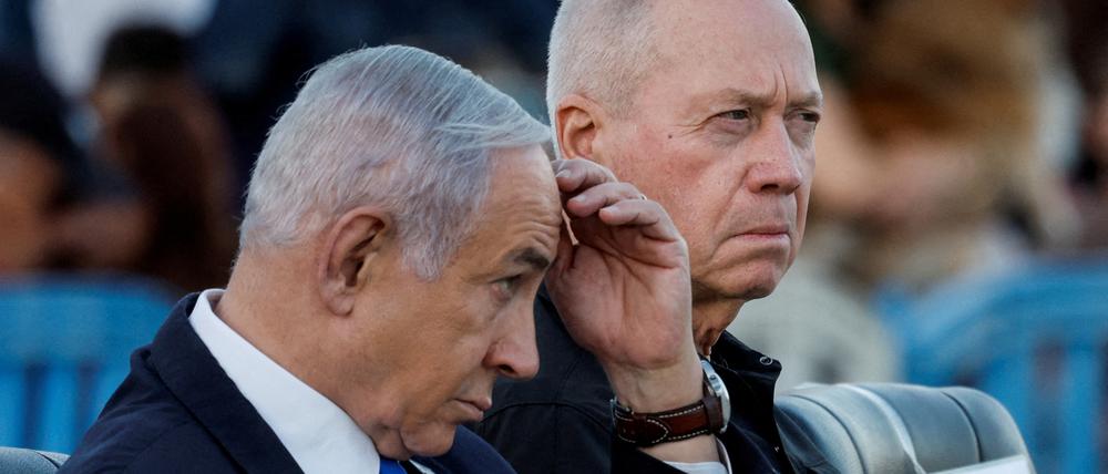 Gestörtes Verhältnis: Israels Premier Netanjahu und sein jetzt geschasster Verteidigungsminister Gallant.