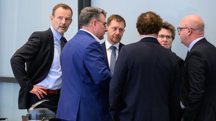 Am Dienstag hatten CDU, BSW und SPD Sondierungsgespräche begonnen (Archivbild).