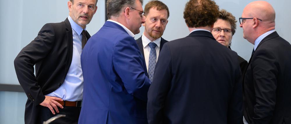 Am Dienstag hatten CDU, BSW und SPD Sondierungsgespräche begonnen (Archivbild).