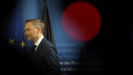 (FILES) German Finance Minister Christian Lindner gives a press statement on the effects of Germany's top court ruling that blew a massive hole in the country's finances, at the Finance Ministry in Berlin on November 23, 2023. Germany's Chancellor Olaf Scholz fired his rebellious finance minister Christian Lindner on November 6, 2024. The move came amid a tense row threatening the three-party coalition government between Scholz's Social Democrats, Linder's Free Democrats and the Greens. (Photo by Odd ANDERSEN / AFP)