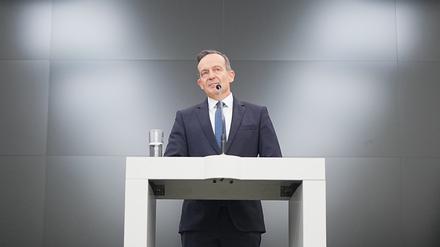 Volker Wissing, Bundesminister für Verkehr und Digitales, nimmt an einem Pressestatement nach dem Bruch der Ampel-Koalition teil. 