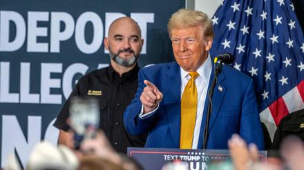 Der wiedergewählte US-Präsident Donald Trump bei einer Wahlkampfveranstaltung in East Del Valle in Texas. 