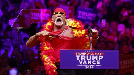 Der Wrestler Hulk Hogan bei der Republican National Convention.