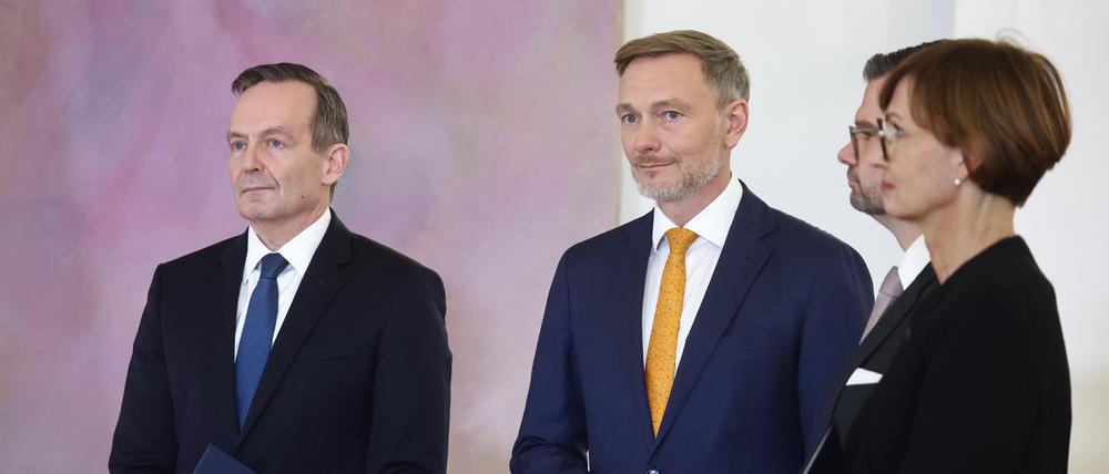 Nach dem Bruch: Volker Wissing neben FDP-Chef Christian Lindner (FDP), dem ehemaligen Finanzminister.