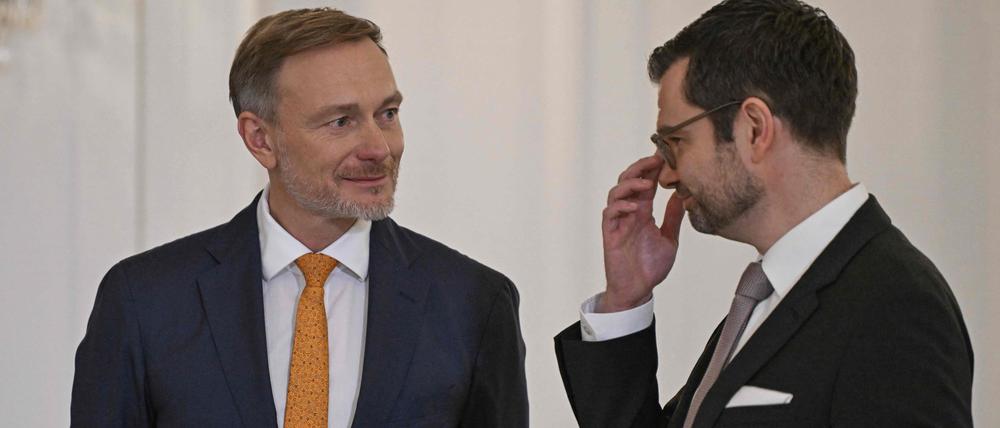 Ex-Finanzminister Christian Lindner (L) und Ex-Justizminister Marco Buschmann (beide FDP).