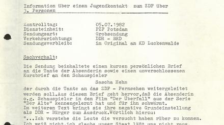 Stasiakte Steffi Pyanoe aus Potsdam