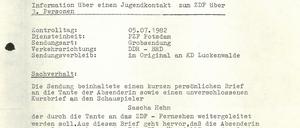 Stasiakte Steffi Pyanoe aus Potsdam