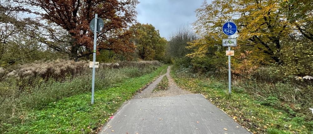 Hier endet der Radweg der Sympathie abrupt zwischen Berlin-Spandau und Falkensee.