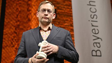 Der Schriftsteller Clemens Meyer, Sieger in der Kategorie Belletristik des Bayerischen Buchpreises