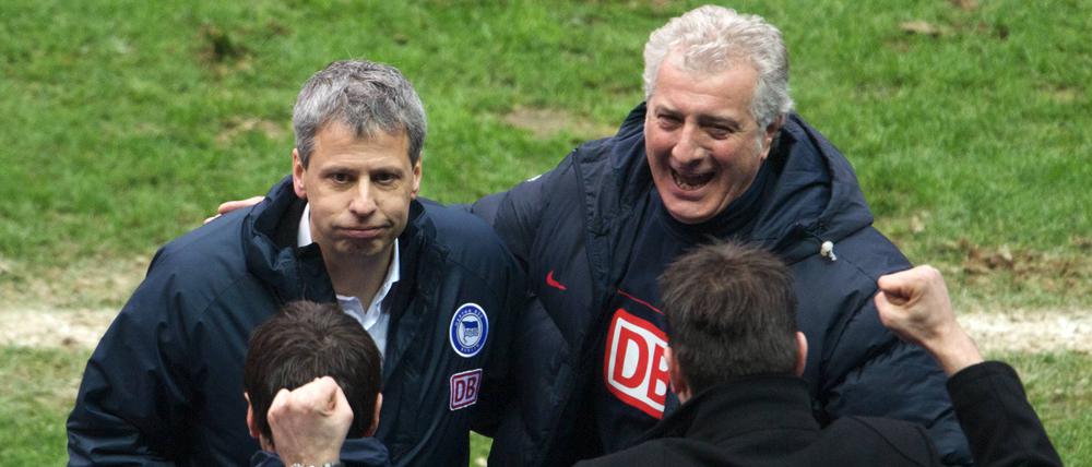 Schweizer Understatement trifft auf italienisches Temperament. Nello Di Martino (rechts) mit Trainer Lucien Favre.