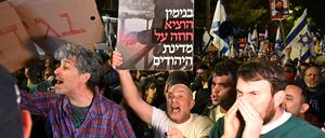 Zornige Israelis. Proteste gegen Premier Benjamin Netanjahu, nachdem dieser Verteidigungsminister Yoav Gallant entlassen hat.