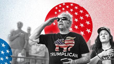 Trump-Anhänger bei einer Wahlkundgebung.