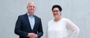 Henning Homann und Kathrin Michel, Vorsitzenden der Landes-SPD Sachsen. (Archivbild)