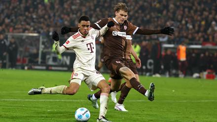 Jamal Musiala sorgte für den einzigen Treffer des FC Bayern auf St. Pauli.