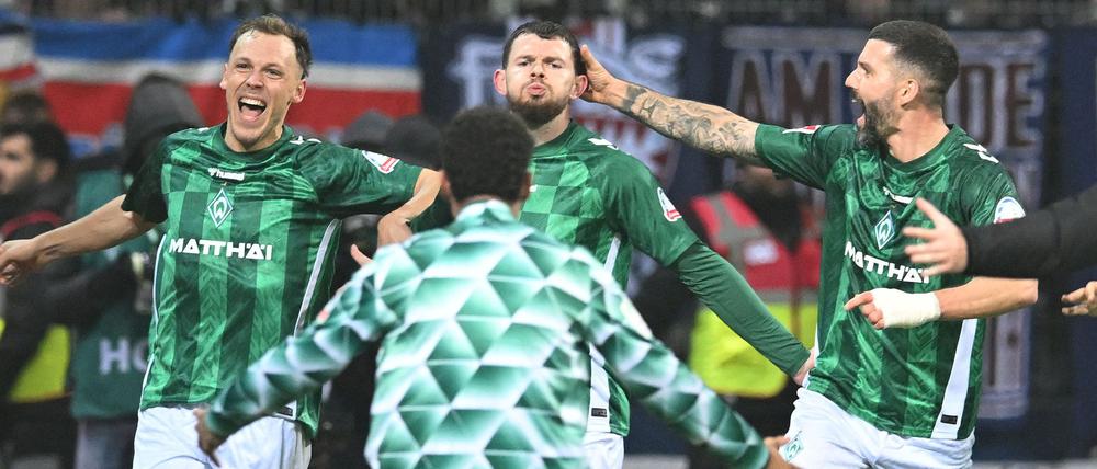 Oliver Burke brachte mit seinem Treffer das Weserstadion zum Beben.