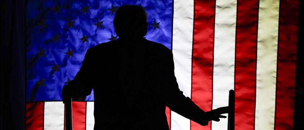 Donald Trump Ende Oktober 2024 bei einer Wahlkampfveranstaltung.
