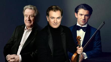 Pianist Rudolf Buchbinder (l.) mit den Brüdern Gautier und Renaud Capuçon.