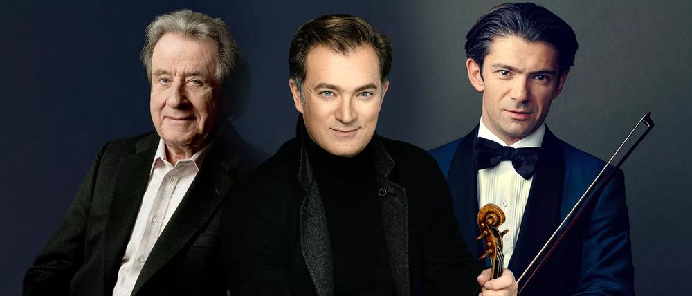 Pianist Rudolf Buchbinder (l.) mit den Brüdern Gautier und Renaud Capuçon.