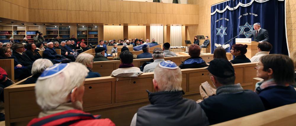 Bei der Gedenkveranstaltung in der neuen Potsdamer Synagoge. 