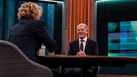 Bundeskanzler Olaf Scholz in der ARD-Sendung „Caren Miosga“.