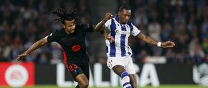 Sheraldo Becker (r.) traf erstmals in dieser Saison für San Sebastian. Es war der Siegtreffer zum 1:0 gegen Barcelona.