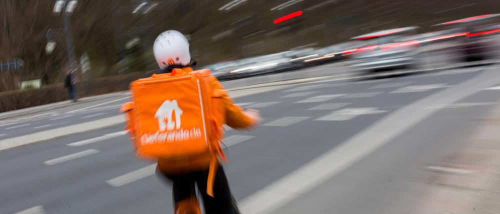 Fahrradkurier des Lieferdienstes Lieferando. (Symbolbild)