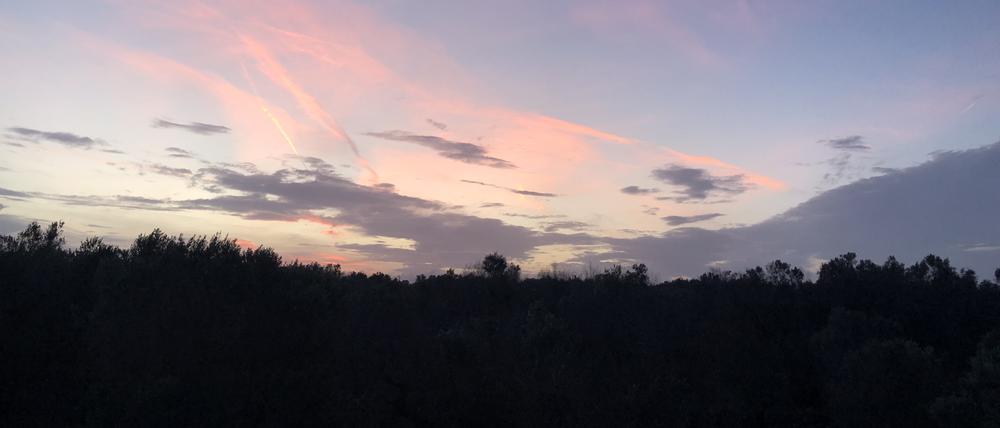 Herrlich, so ein Sonnenuntergang auf dem Lande.