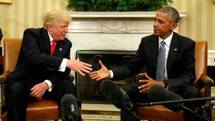 Am 10. November 2016 trafen sich Donald Trump und Barack Obama im Oval Office.