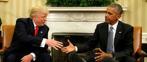 Am 10. November 2016 trafen sich Donald Trump und Barack Obama im Oval Office.