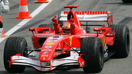 2006 siegte Michael Schumacher in seinem Ferrari auf dem Hockenheimring.