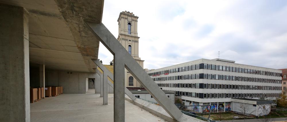 Hier soll es bald kreativ zugehen: Blick auf die Baustelle.