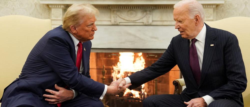 US-Präsident Joe Biden trifft seinen designierten Nachfolger Donald Trump im Oval Office.