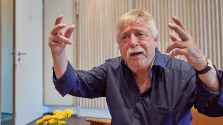 Der Liedermacher und Lyriker Wolf Biermann bei einem Interview am 30. August.