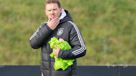 Bundestrainer Julian Nagelsmann beim Training der Nationalmannschaft in Frankfurt.