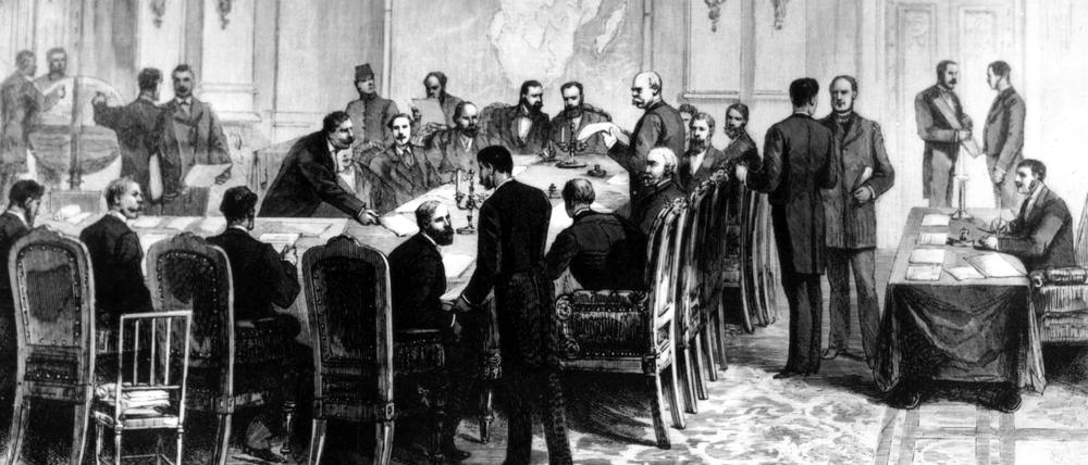 Berlin Conference on the Congo issue Berlin Conference on the Congo issue November 1884-February 1885 Germany Private collection PUBLICATIONxINxGERxSUIxAUTxONLY Copyright: xPhoto12x ASI01281_H306120