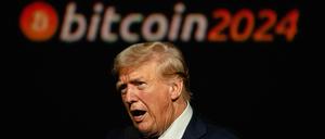 Donald Trump sprach im US-Wahlkampf im Juli auf der Bitcoin 2024 Conference in Nashville, Tennessee.