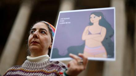 Proteste gegen die Unterdrückung der Frauen im Iran.