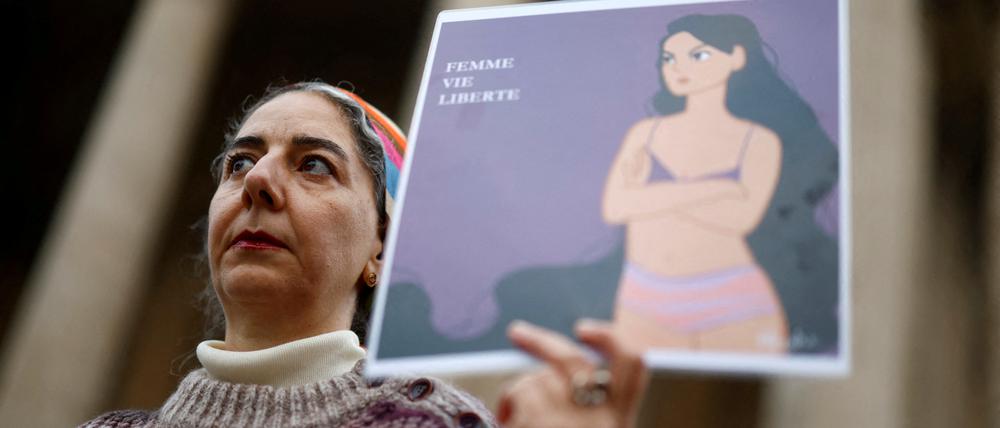Proteste gegen die Unterdrückung der Frauen im Iran.