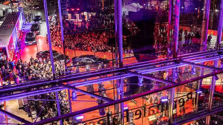 Wer kutschiert künftig die Stars? Der Berlinale-Palast mit der Vorfahrt für die  VIP-Shuttles.  