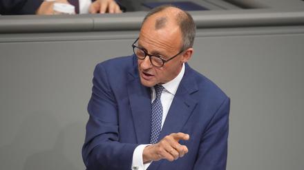 Unions-Kanzlerkandidat Friedrich Merz gibt sich bei der Schuldenbremse lockerer.