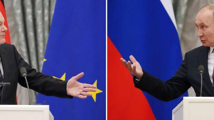 Scholz und Putin telefonierten das erste Mal seit fast zwei Jahren wieder miteinander. (Archivbild)