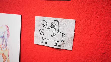 Zeichnung auf Klopapier für 250 Euro
