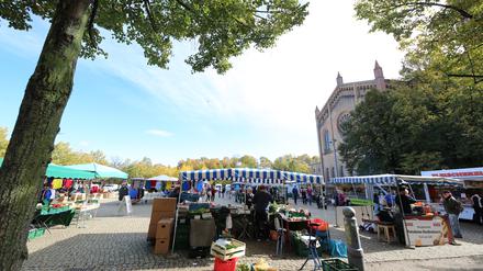 Blick auf den Markt auf dem Bassinplatz Potsdam (Symbolfoto).
