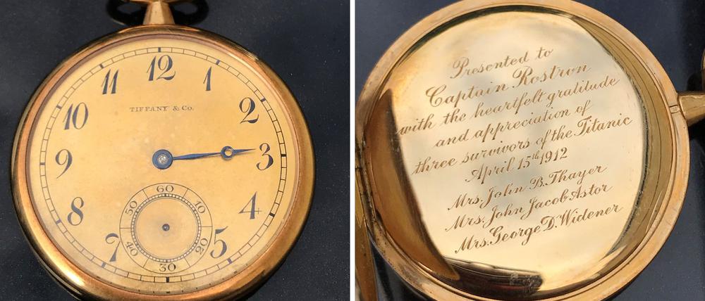Drei Witwen wohlhabender Geschäftsleute schenkten die Uhr ihrem Retter.