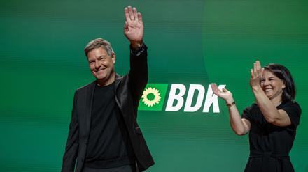 Starker Mann: Robert Habeck, hier mit Annalena Baerbock, führt die Grünen in den Wahlkampf.