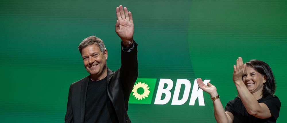 Starker Mann: Robert Habeck, hier mit Annalena Baerbock, führt die Grünen in den Wahlkampf.