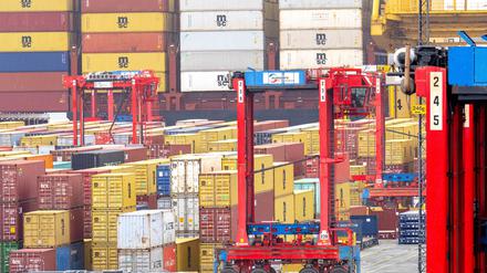 Das Containerterminal im Hafen von Bremerhaven.