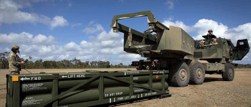 Ein US-Raketenwerfer in der Ukraine.
