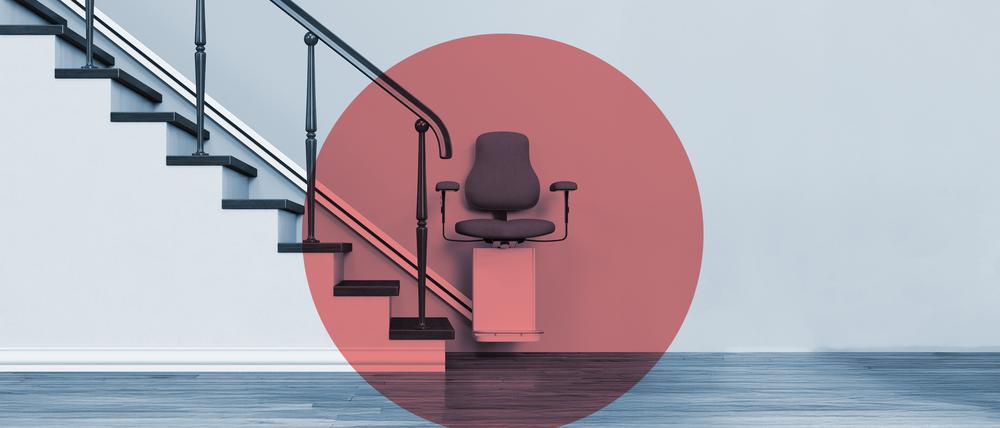 Treppenlift gibt es auch für Mietshäuser.